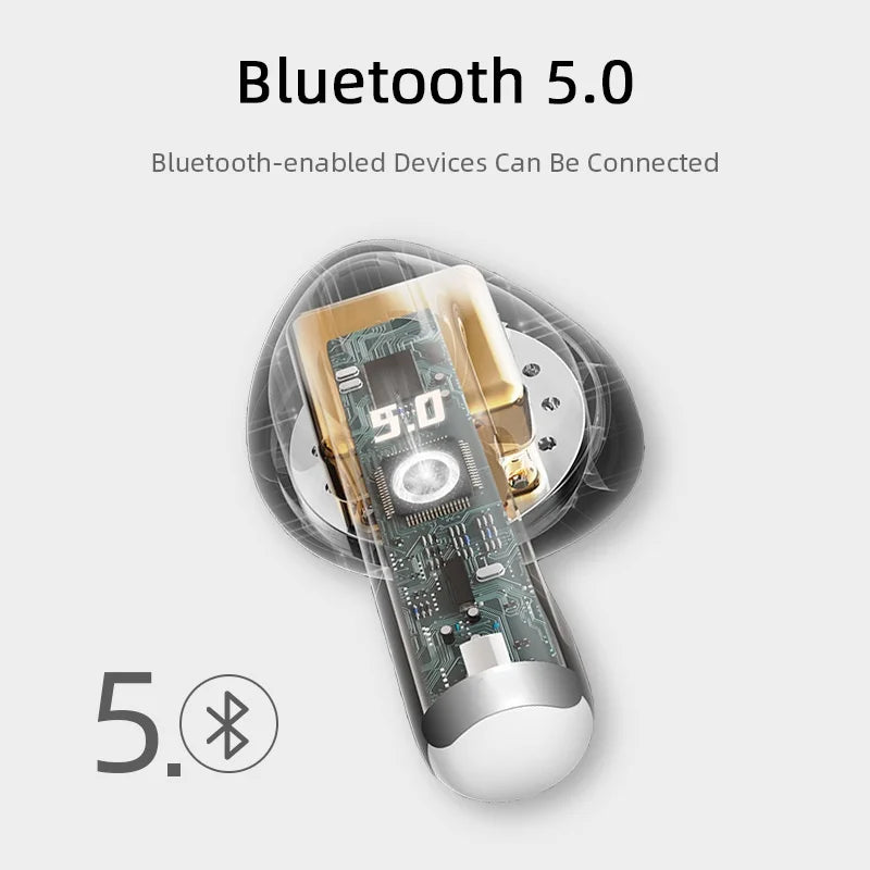 Fones de Ouvido Sem Fio Pro4 Originais Compatíveis com Bluetooth 5.3, Fones de Ouvido com Microfone