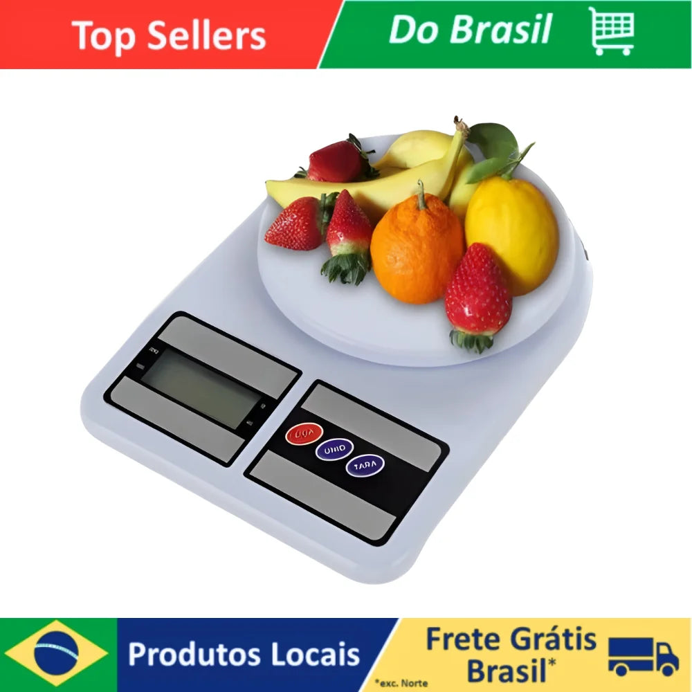 Balança de Cozinha Digital de Alta Precisão 10kg