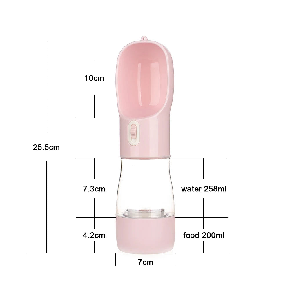 Garrafa de Água Portátil para Cães, Recipiente de Comida e Água para Animais de Estimação, Tigela Alimentadora, Viagem ao Ar Livre, Tigelas de Bebida, Dispensador de Água