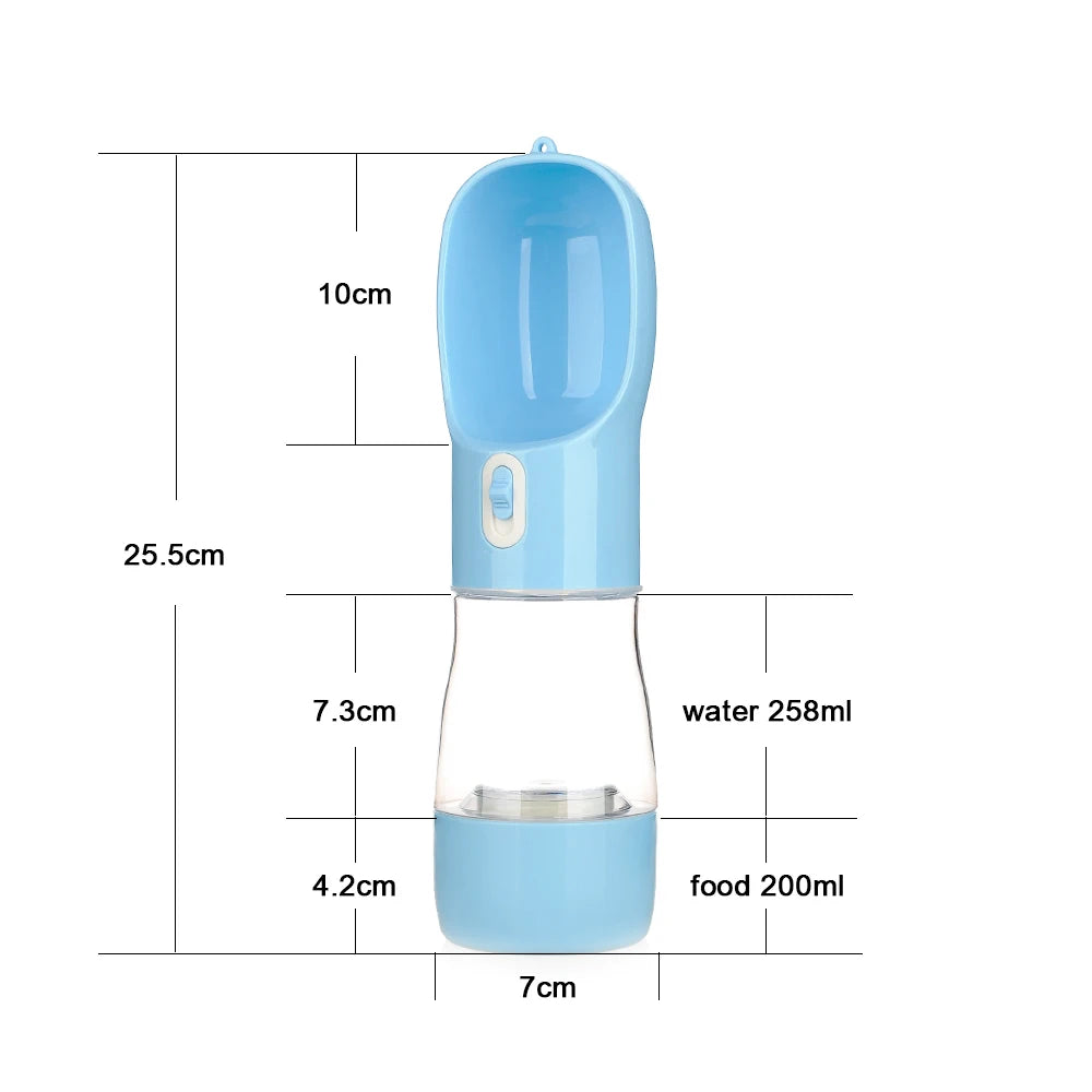 Garrafa de Água Portátil para Cães, Recipiente de Comida e Água para Animais de Estimação, Tigela Alimentadora, Viagem ao Ar Livre, Tigelas de Bebida, Dispensador de Água