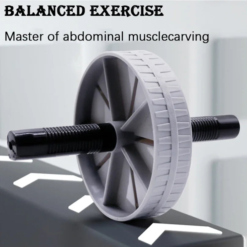 Roda Abdominal com Alta Capacidade de Carga, Rolo Antiderrapante, Equipamento de Exercício para Fortalecimento Muscular, Treinamento Fitness para Uso Doméstico, Silenciosa